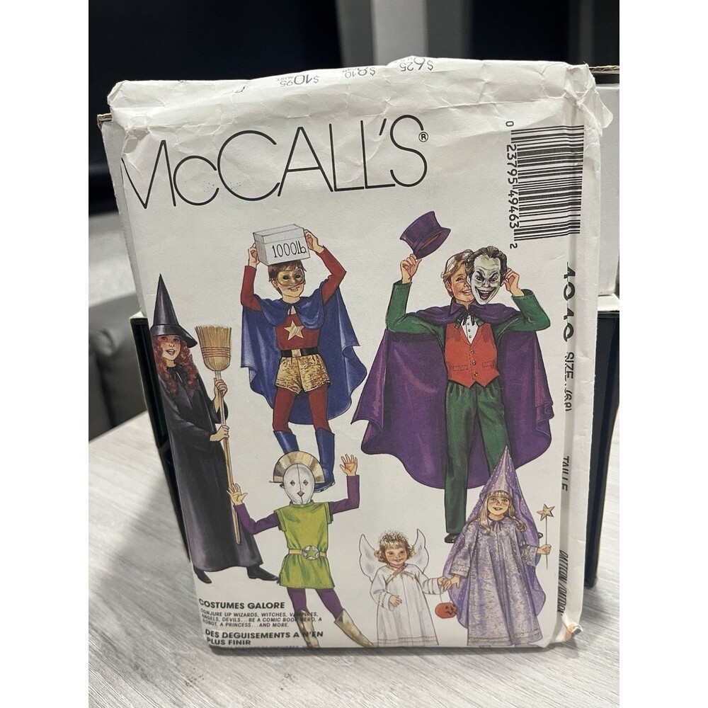 4946 McCALLS - COSTUME: CAPE JUMPSUIT TUNIC HAT ETC- KIDS Unisex Sz M 6/8